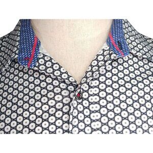 Buttercloth Shirt Mens 2X Geometric Soft Comfort Regular Fit Robert Herjavec